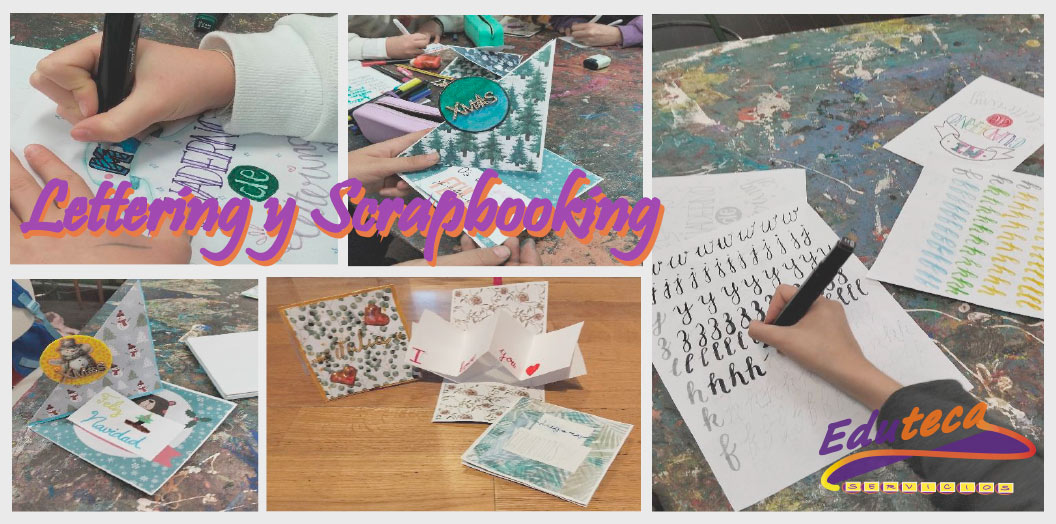 Actividad extraescolar lettering y scrapbooking
